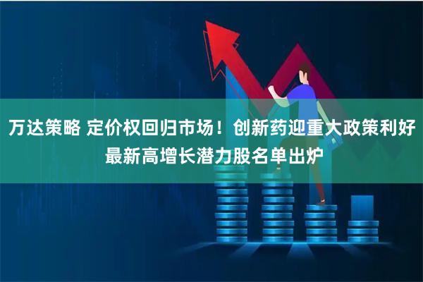 万达策略 定价权回归市场！创新药迎重大政策利好 最新高增长潜力股名单出炉
